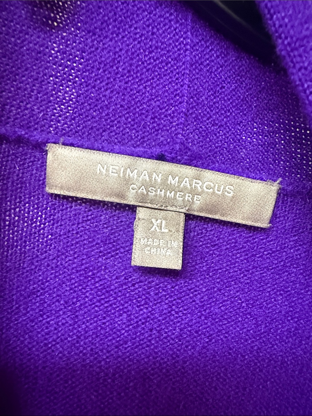 Neiman Marcus Purple cashmere basic open cardigan - Picture 2 of 3
